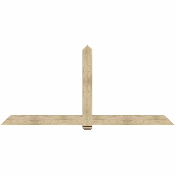 Ekena Millwork Eugene Rough Sawn Timber Gable Bracket, Douglas Fir, 108"W x 49"H x 4"D x 6"F, 11/12 Pitch GBW108X49X0406EUG00RDF - main